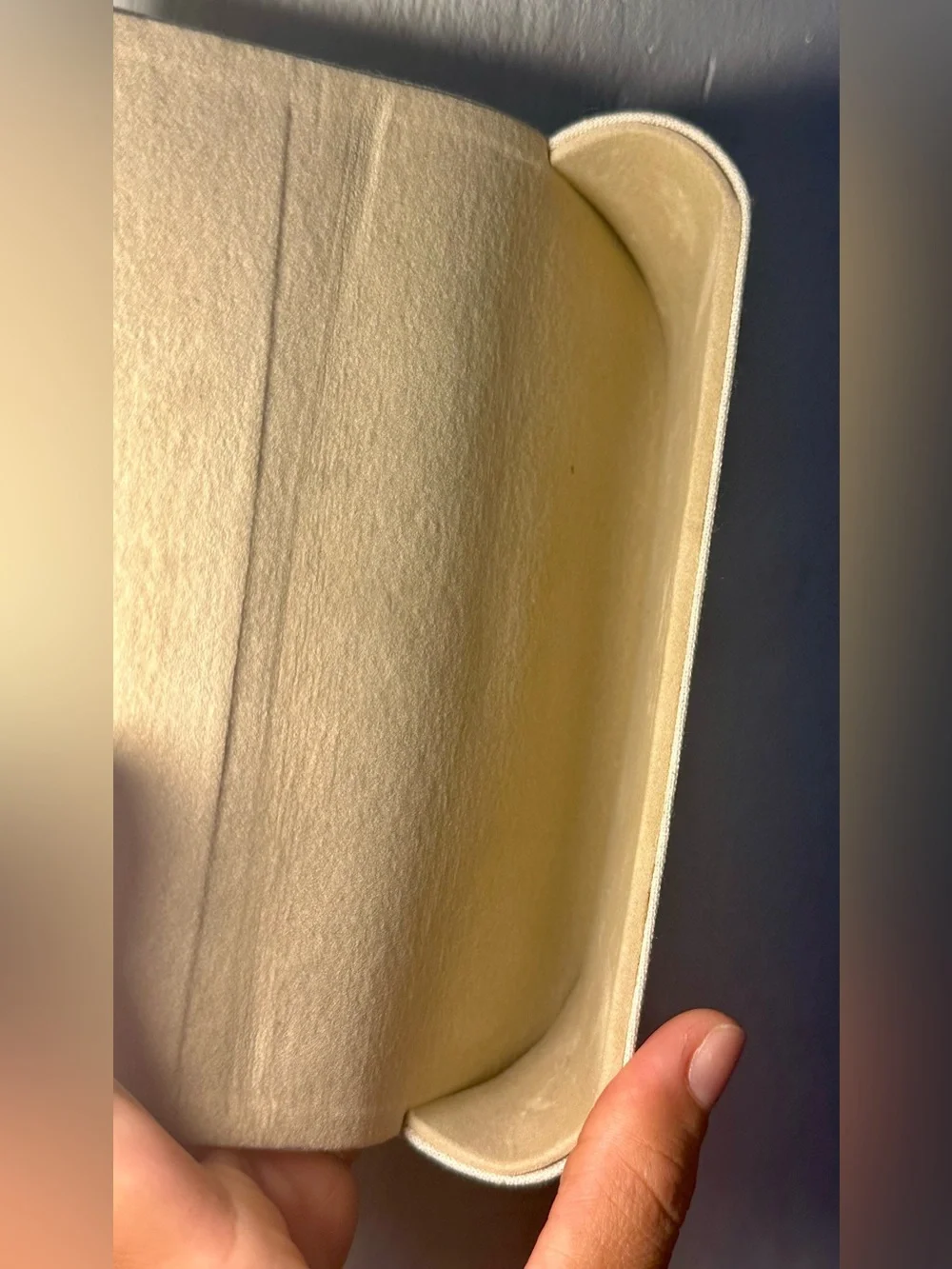 Authentic Salvatore Ferragamo Eyewear Sunglasses Case Cream Beige Tan Canvas